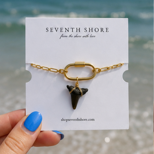 Carabiner Shark Tooth Necklace